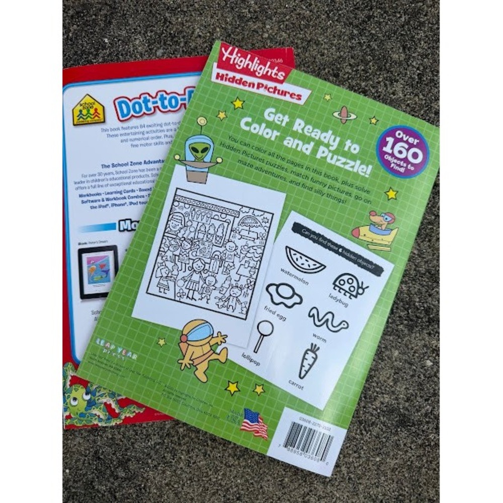 Educational Activity Puzzles School Zone Highlights Kids Workbook Set Multi - Picture 2 of 5